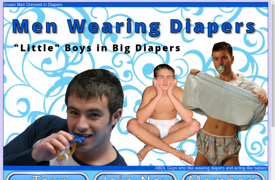 men wearing diapers